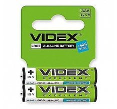 Батарейки Videx LR03 AAA shrink card 